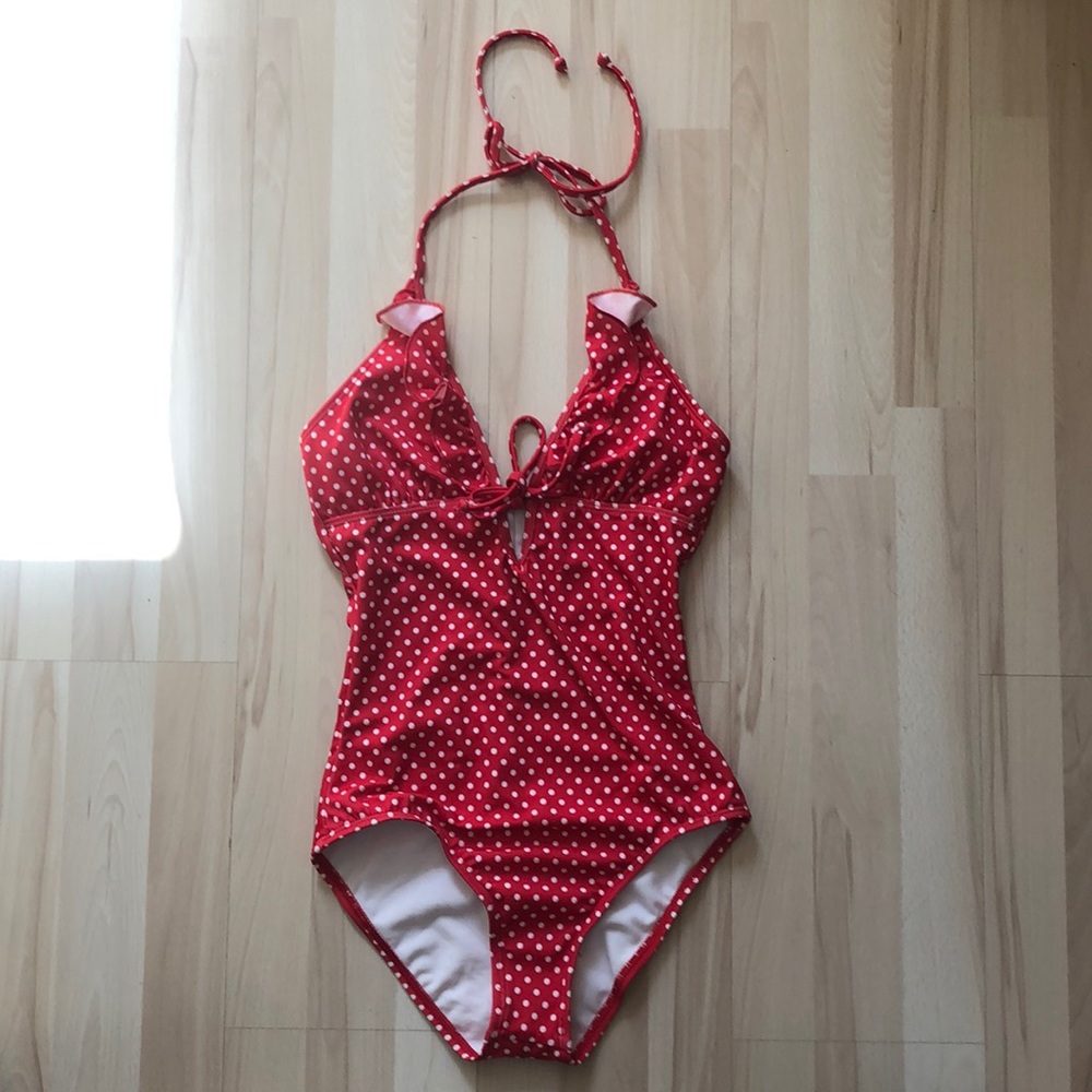 Red & White Hurley One Piece